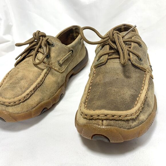 TWISTED X Women's Brown Leather Driving Moc Shoes SIZE 7.5 M Mocassin WDM0003 - Picture 7 of 13